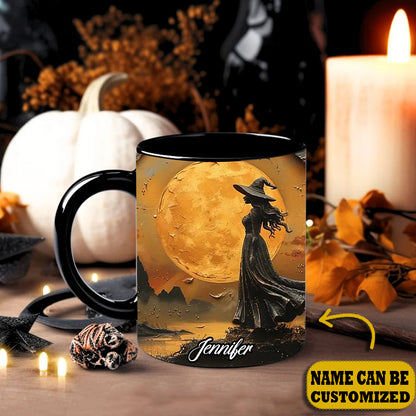 Beautiful Witch Moon Personalized Halloween Accent Mug