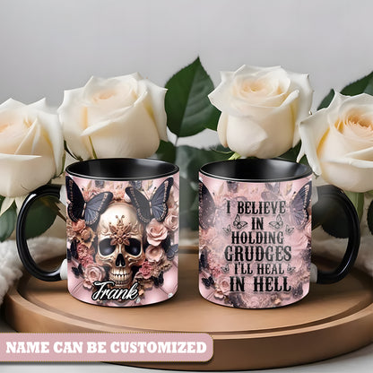 Skull Tattoo Personalized Halloween Accent Mug