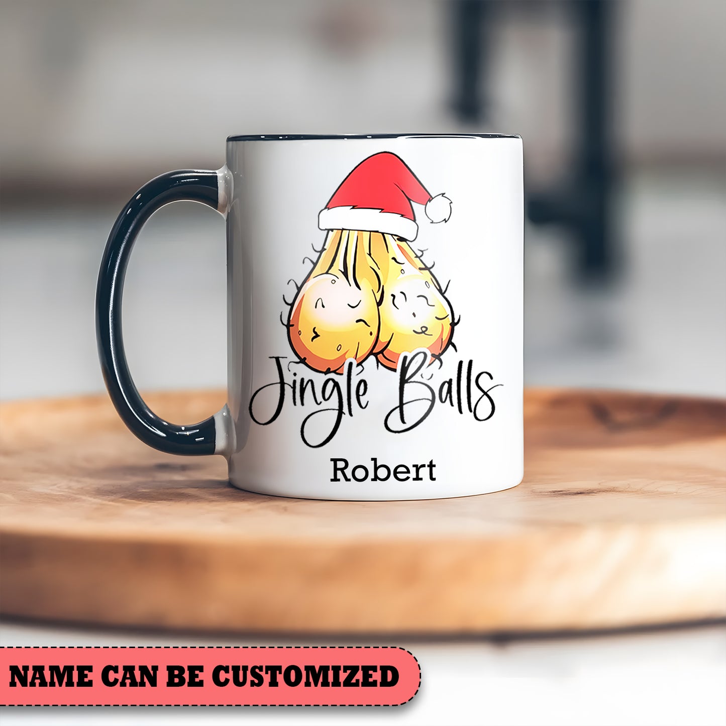 Funny Christmas Jingle Balls Personalized Accent Mug