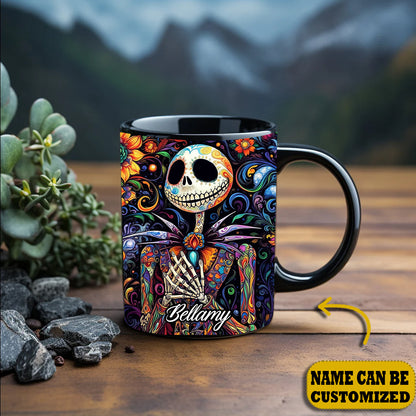 Halloween Flower Personalized Accent Mug