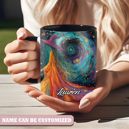 Beautiful Colorful Witch Personalized Accent Mug