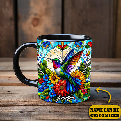 Beautiful Hummingbird Flower Personalized Accent Mug