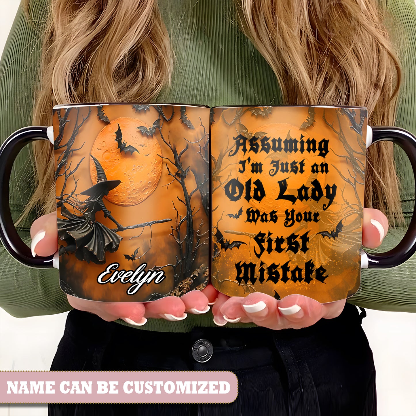 Witch Assuming I'm Just An Old Lady Personalized Accent Mug