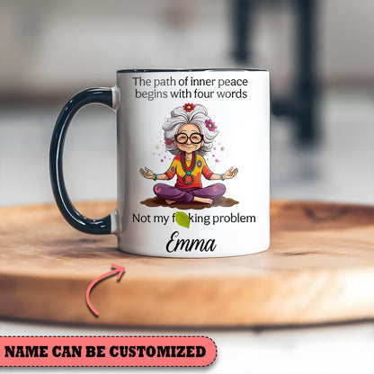 Funny Yoga Personalized Accent Mug