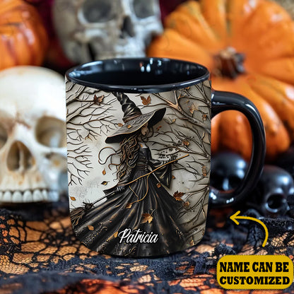 Beautiful Witch Personalized Halloween Accent Mug