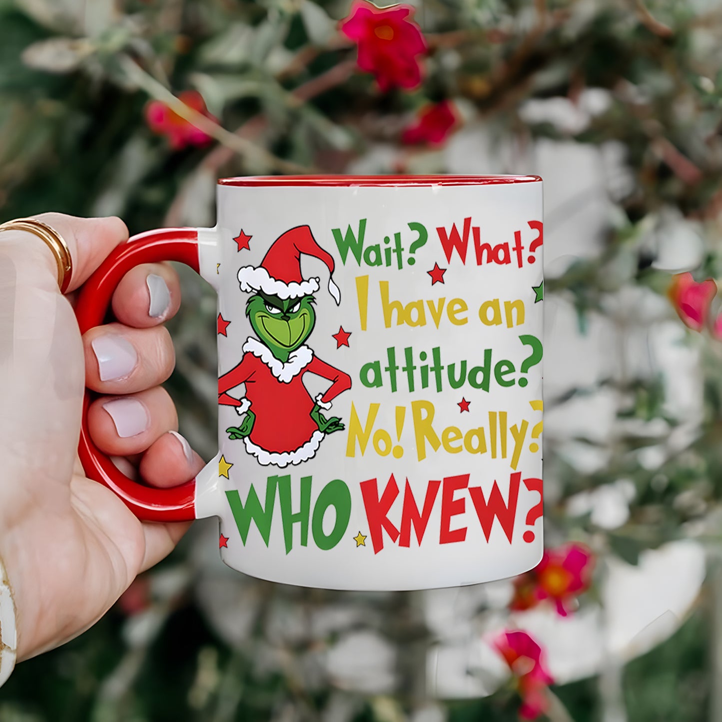 Funny Christmas Grinch Accent Mug