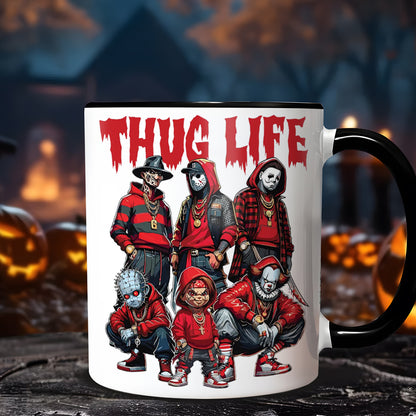 Halloween Horror Character Movies Thug Life Accent Mug Version 2