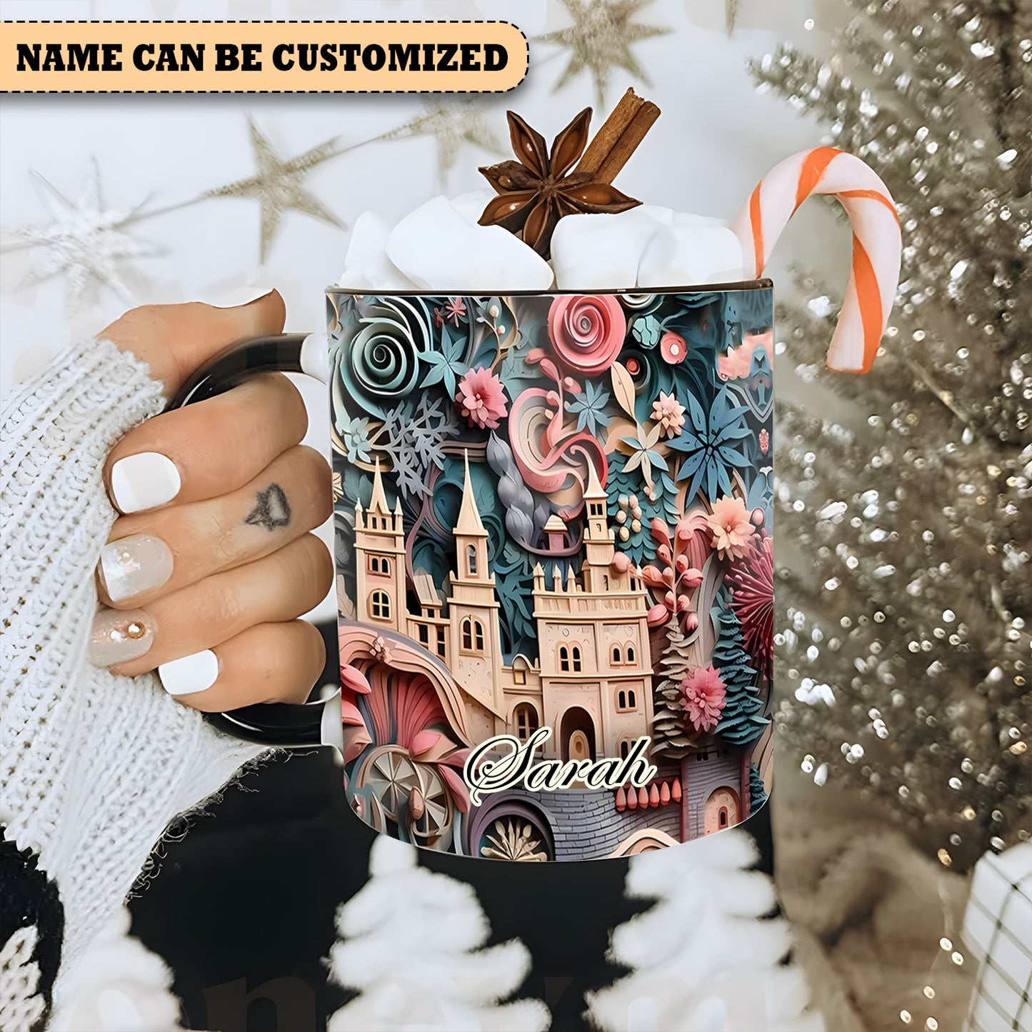 Beautiful Disney Magic Personalized Accent Mug