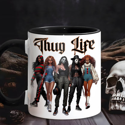 Black Woman Friendship Horror Thug Life Accent Mug