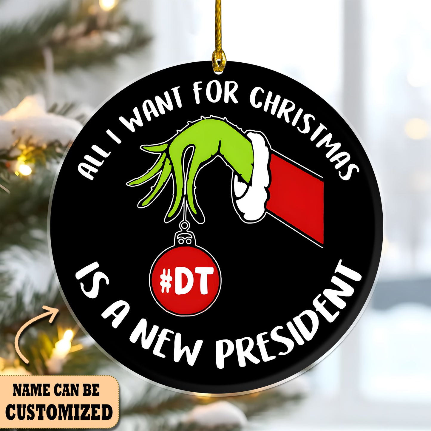 All I Want For Christmas Personalized Acrylic Ornament