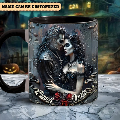 Couple Dark Gothic Personalized Halloween Accent Mug