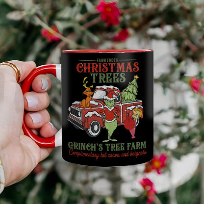 Grinch Funny Farm Fresh Christmas Trees Personalized Accent Mug