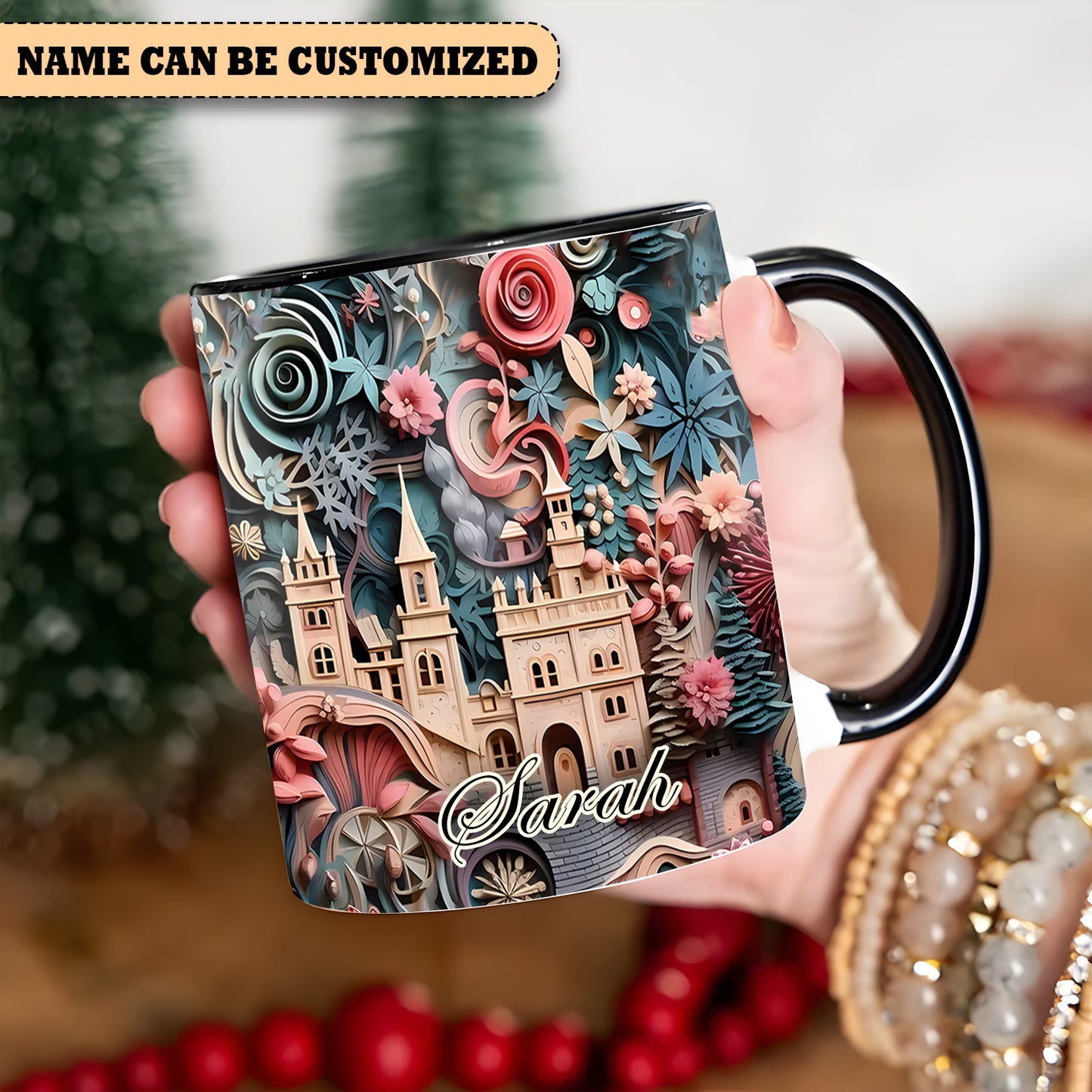 Beautiful Disney Magic Personalized Accent Mug