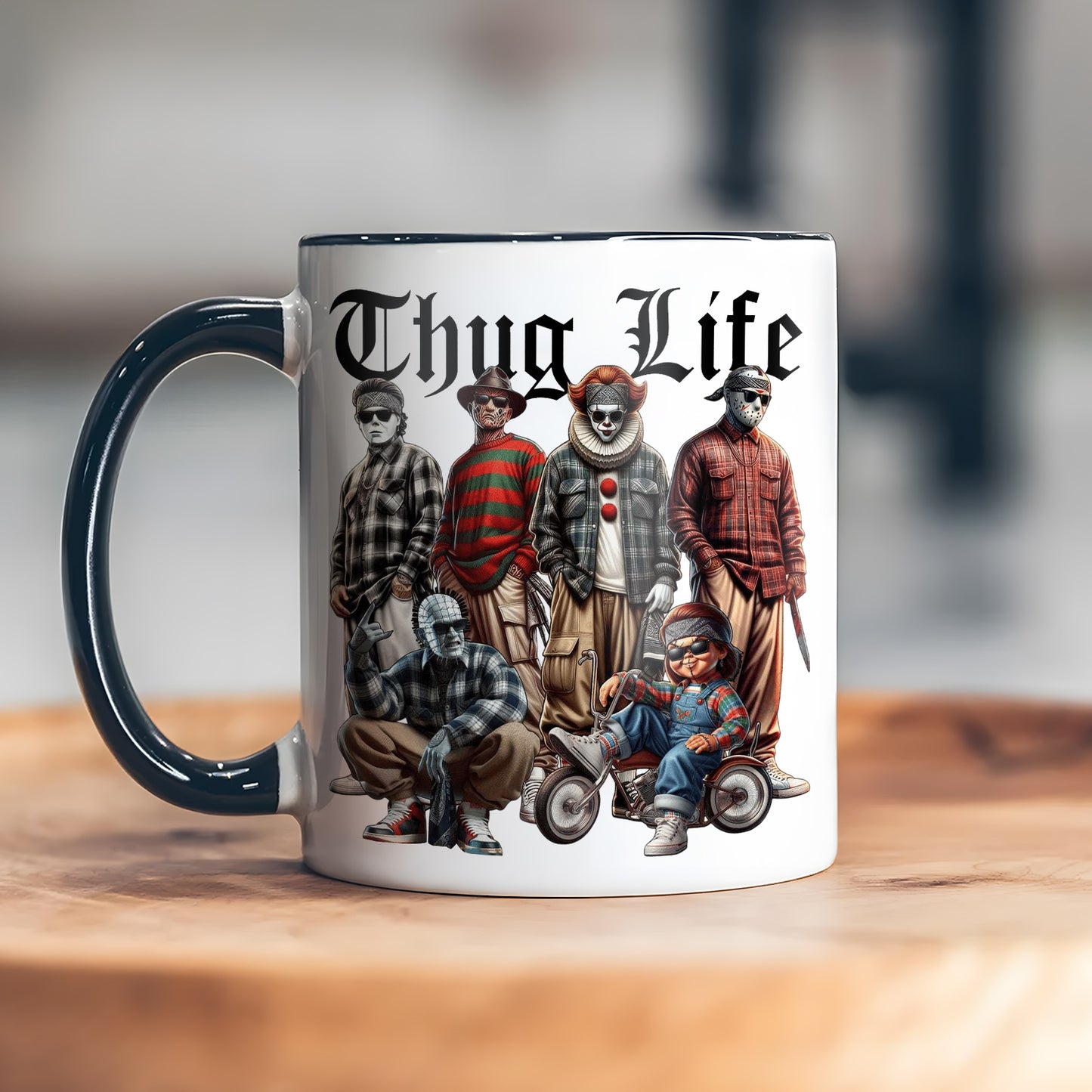 Halloween Horror Character Movies Thug Life Accent Mug