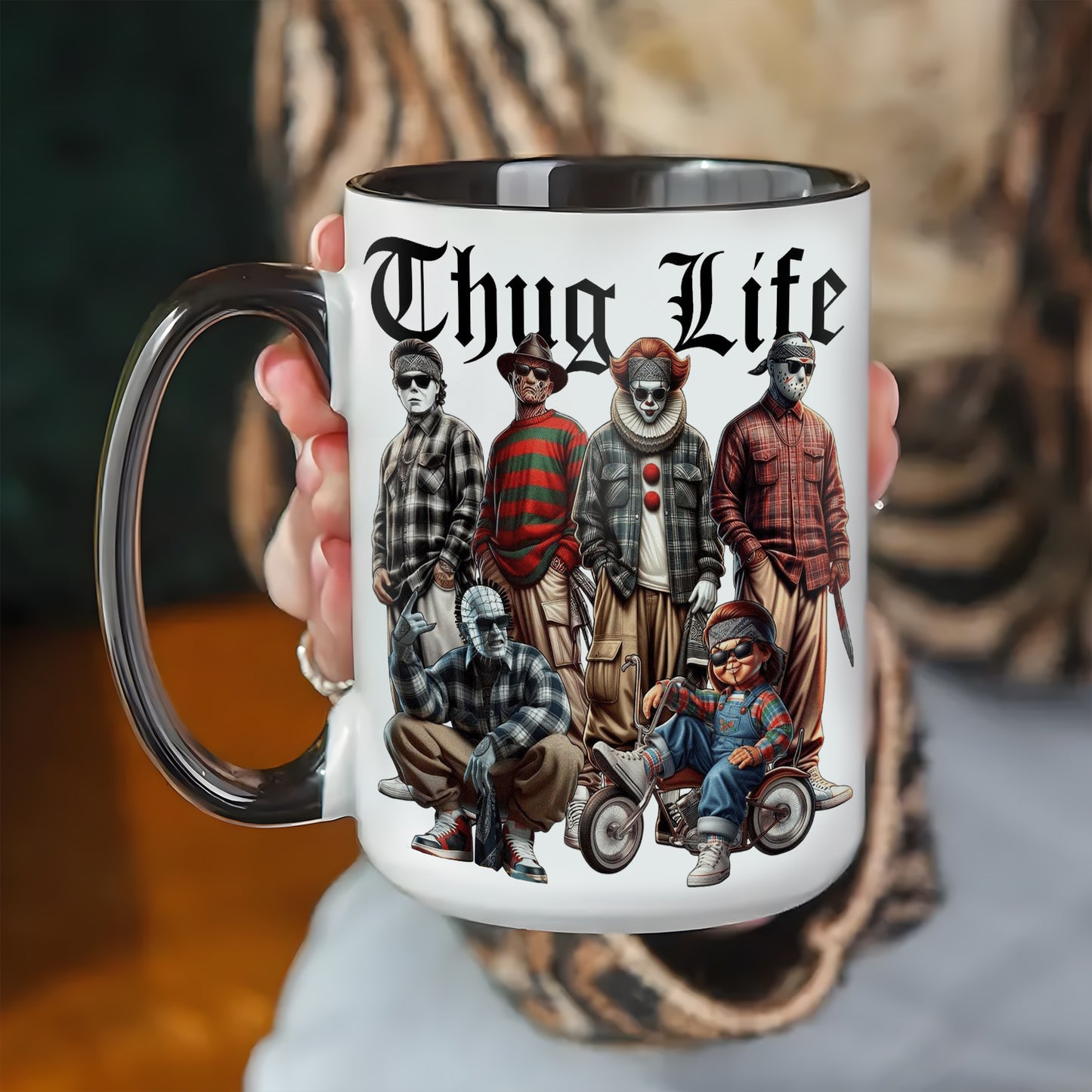 Halloween Horror Character Movies Thug Life Accent Mug