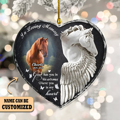 Horse Memorial Acrylic Christmas Ornament - Horse Lover Gift