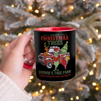 Grinch Funny Farm Fresh Christmas Trees Personalized Accent Mug