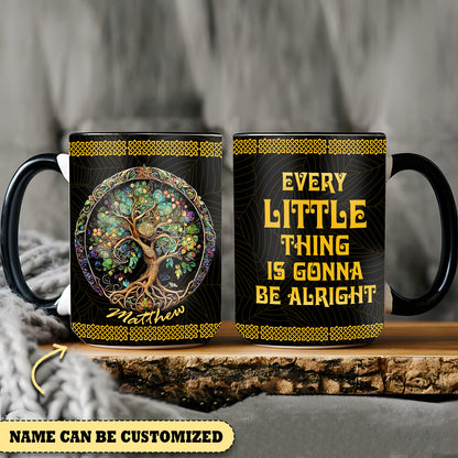 Tree Of Life Every Little Thing Is Gonna Be Alright Personalized Accent Mug