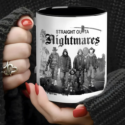 Halloween Horror Character Movies Straight Outta Nightmares Accent Mug