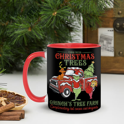 Grinch Funny Farm Fresh Christmas Trees Personalized Accent Mug