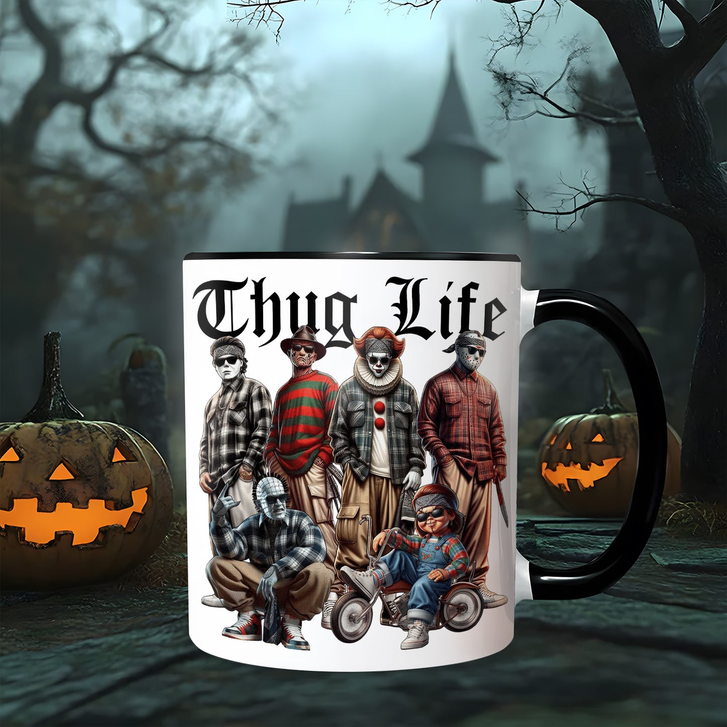 Halloween Horror Character Movies Thug Life Accent Mug