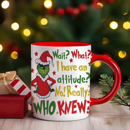 Funny Christmas Grinch Accent Mug