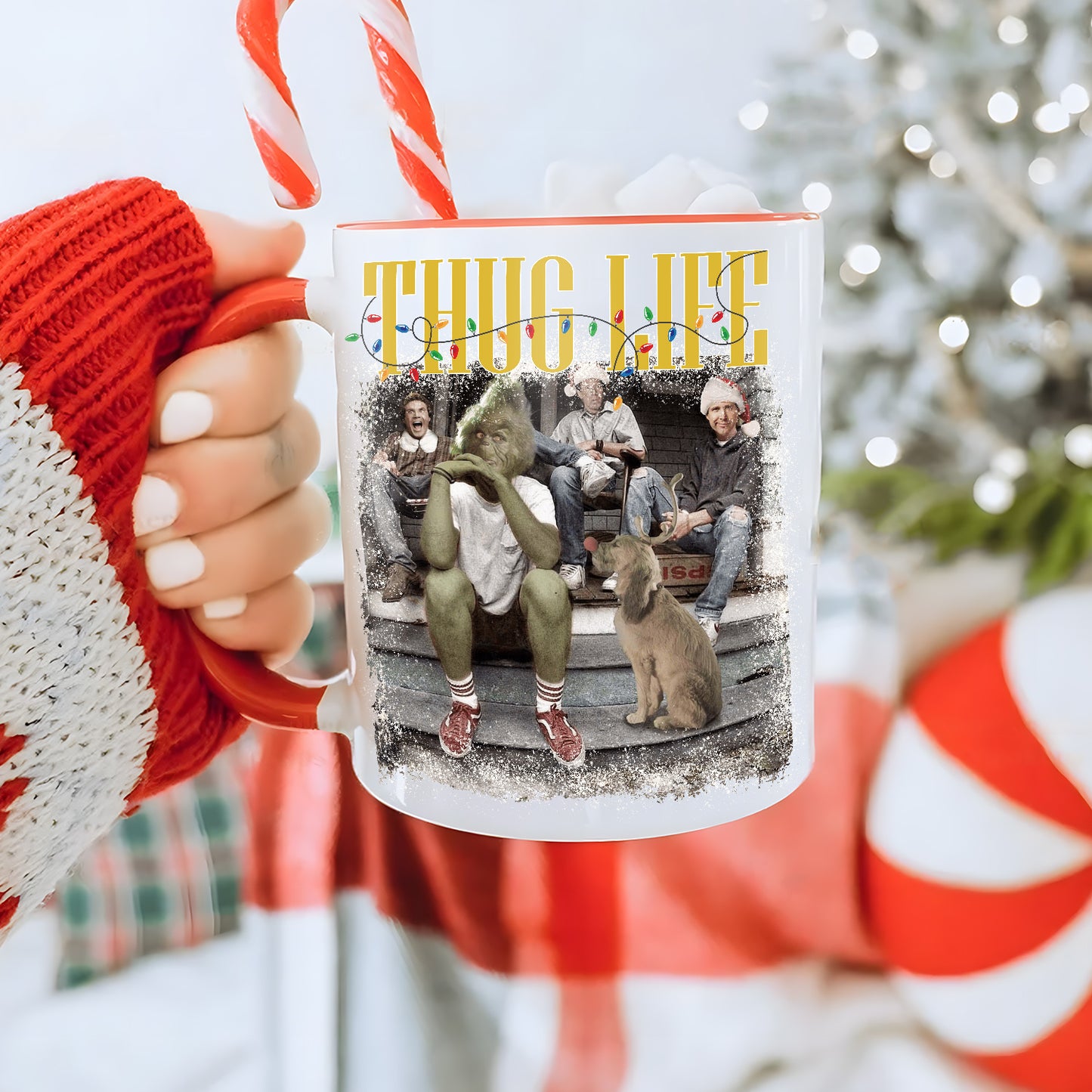 Funny Christmas Movie Thug Life Accent Mug