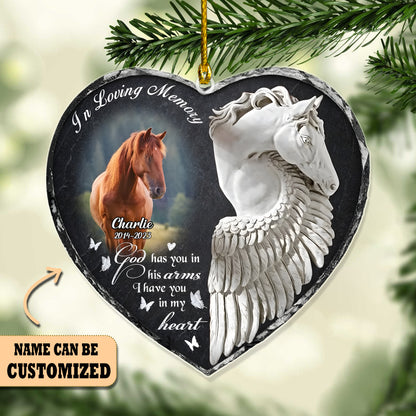 Horse Memorial Acrylic Christmas Ornament - Horse Lover Gift