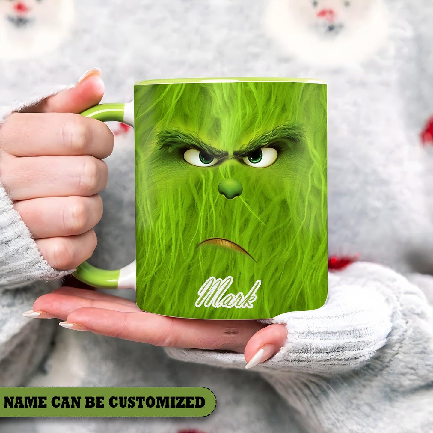 Grinch Christmas Personalized Accent Mug