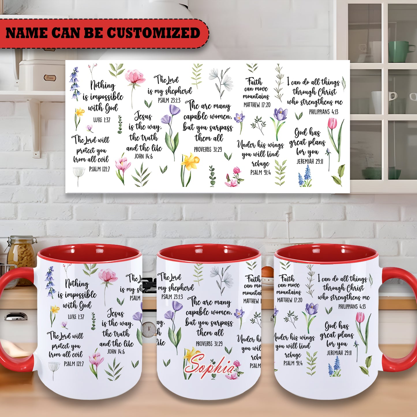 Bible Christian Gift For Her Personalized Accent Mug