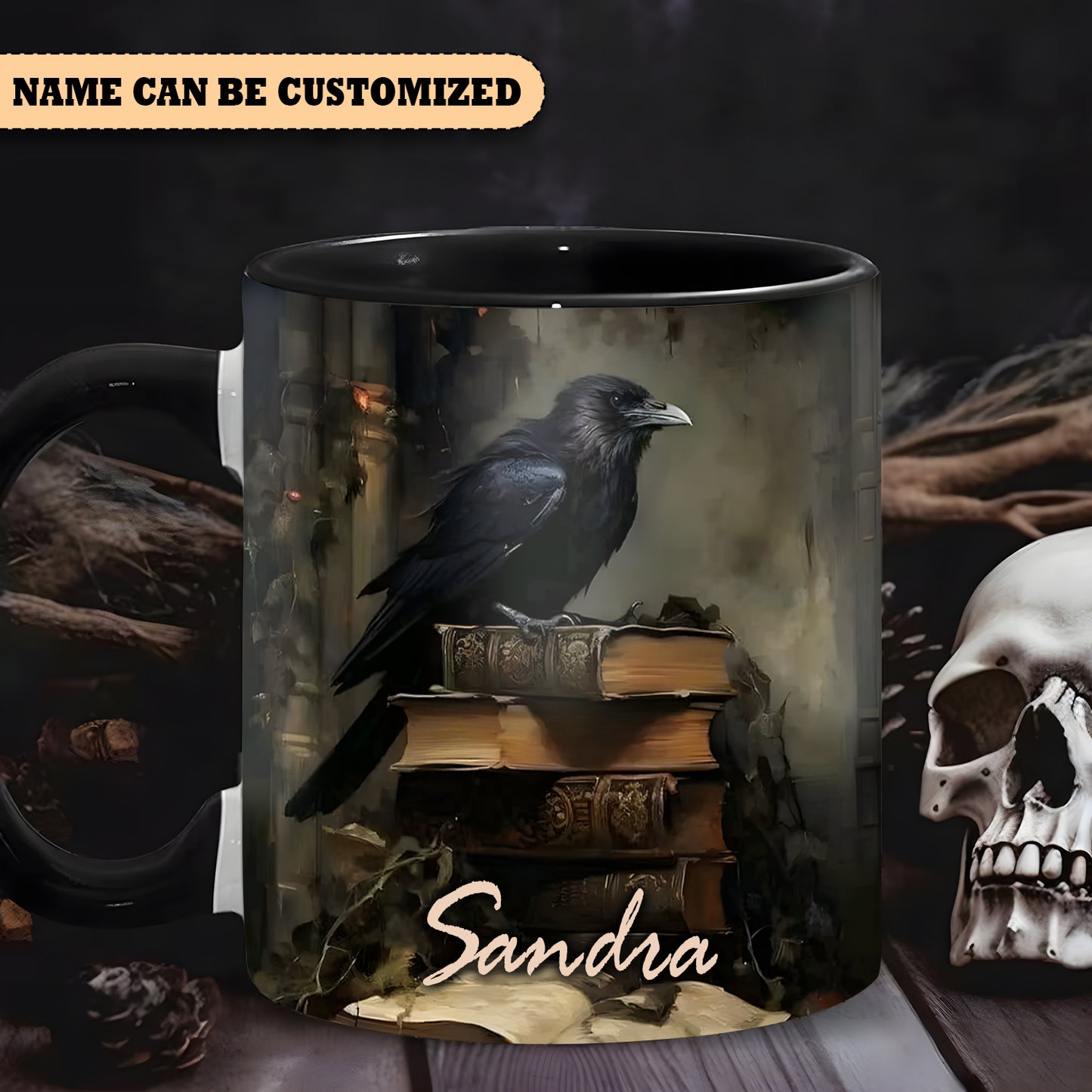 Raven Witches Personalized Halloween Accent Mug