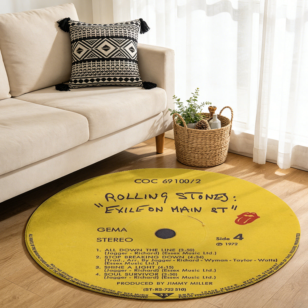 Rolling Stones – Exile On Main St. Album Music CD Round Rug