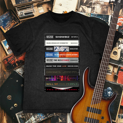 Muse Albums Cassette Retro Collection Premium Unisex T-Shirt