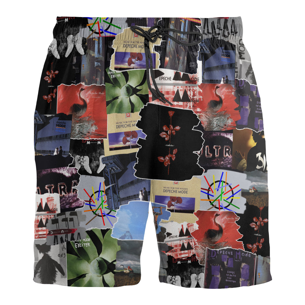 Depeche Mode Albums Covers Collage Unisex Hawaiian Shorts
