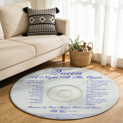 Queen – A Night At The Opera Album Music CD Round Rug