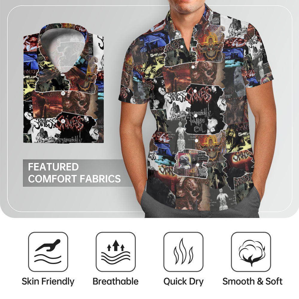 Skinless Albums Covers Collage Unisex Hawaiian Shirt