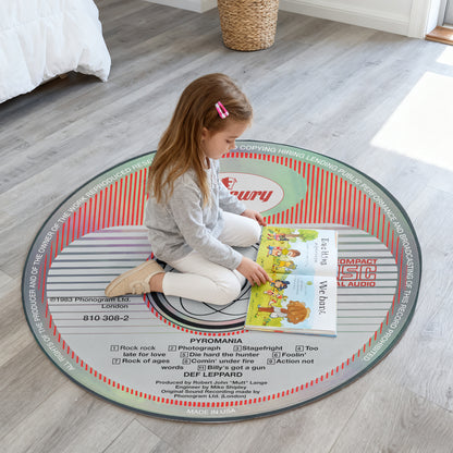 Def Leppard - Pyromania Album Music CD Round Rug