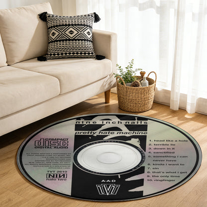 Nine Inch Nails - Pretty Hate Machine Album Music CD Round Rug