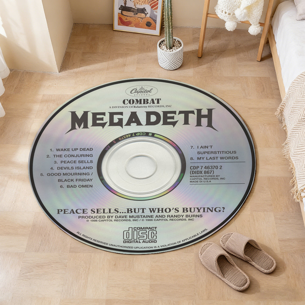 Megadeth - Peace Sells... but Who's Buying? Album Music CD Round Rug
