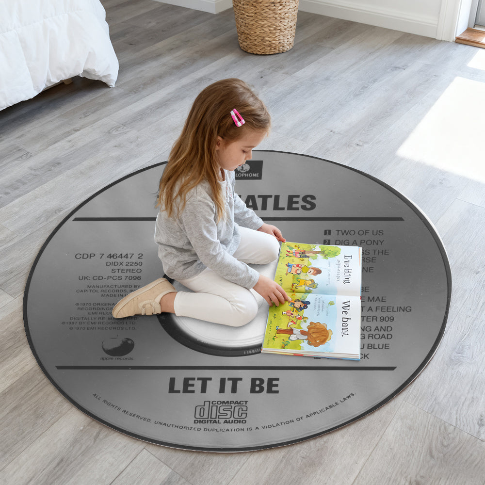 The Beatles – Let It Be Album Music CD Round Rug