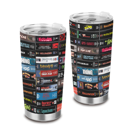 Retro Classic Horror Movie Cassette Tapes 20oz Tumbler