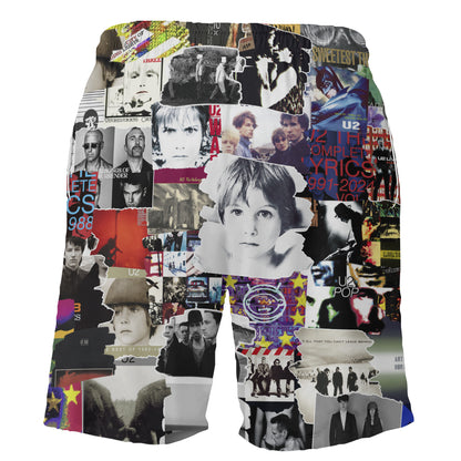 U2 Albums Covers Collage Unisex Hawaiian Shorts