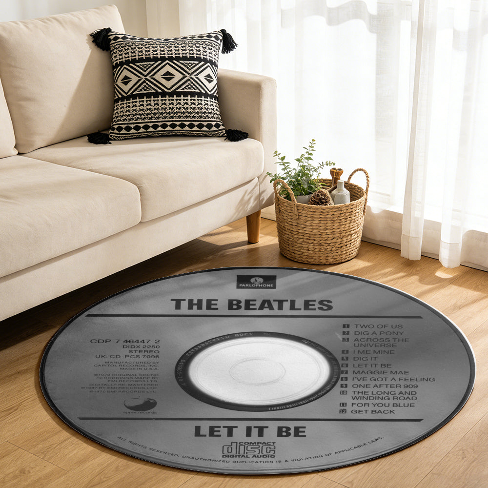 The Beatles – Let It Be Album Music CD Round Rug