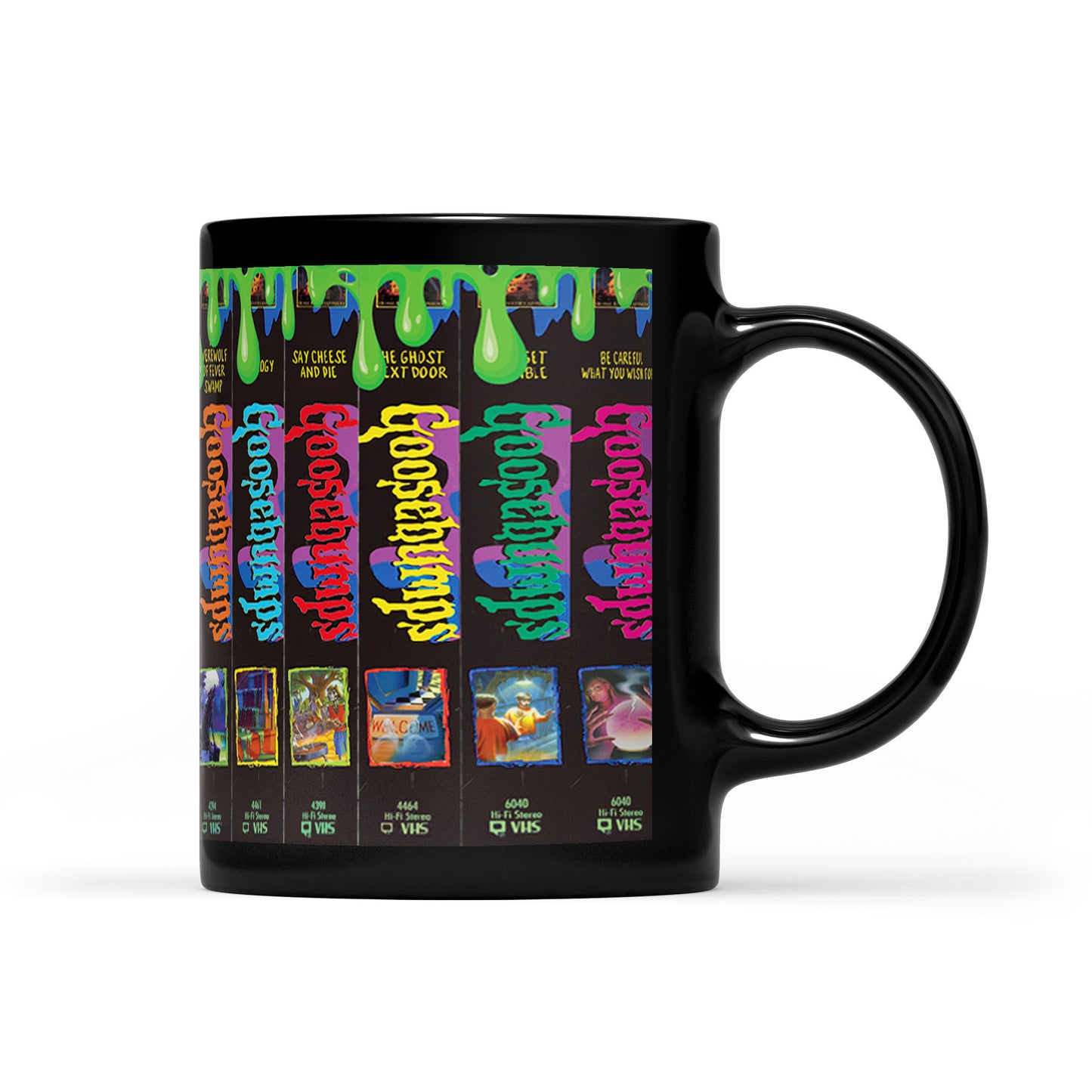 VHS Tape Halloween Goosebumps Movies Nostalgic Black Mug