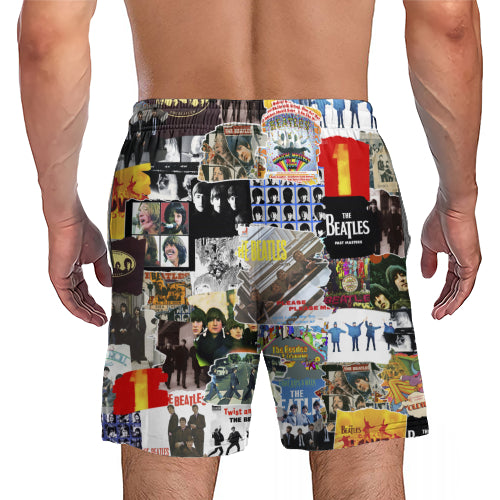 The Beatles Albums Covers Collage Unisex Hawaiian Shorts