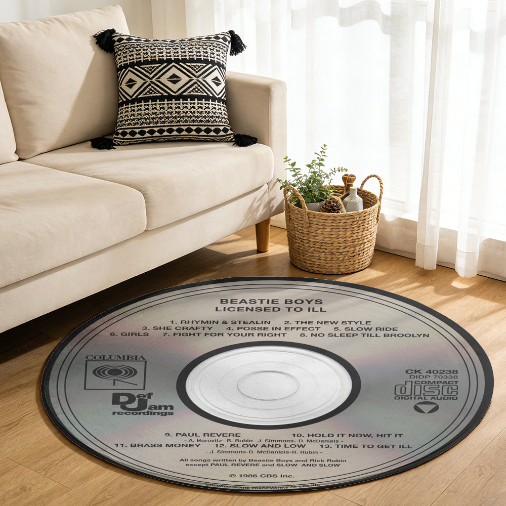 Beastie Boys - Licensed to Ill Album Music CD Round Rug