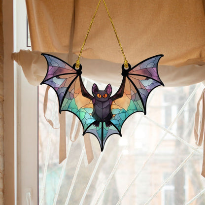 Bat Tree Halloween Acrylic Window Decor Hanging