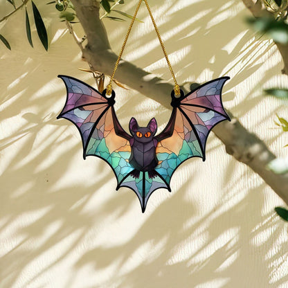 Bat Tree Halloween Acrylic Window Decor Hanging