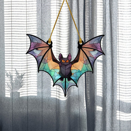 Bat Tree Halloween Acrylic Window Decor Hanging