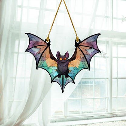 Bat Tree Halloween Acrylic Window Decor Hanging